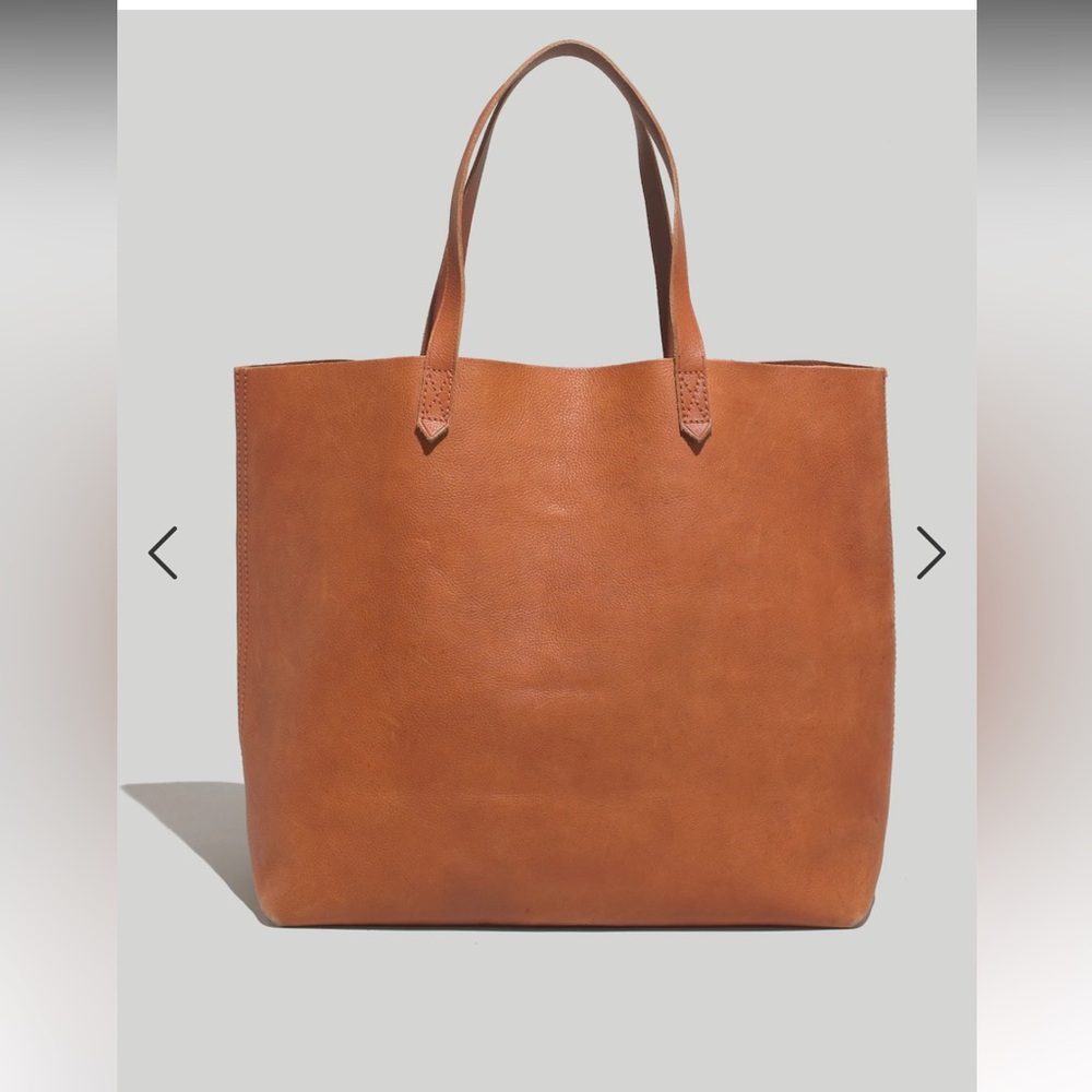 Madewell Transport Tote in English Saddle leather